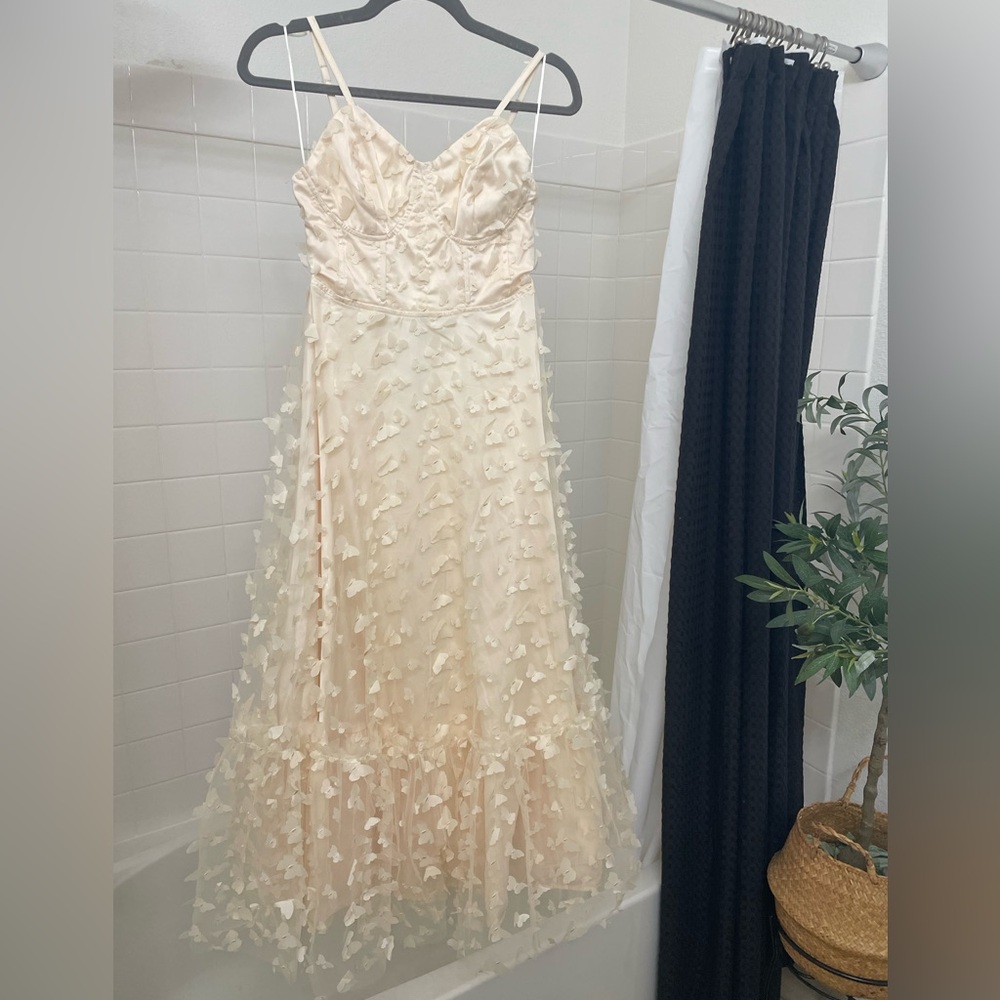 Betsey Johnson Butterfly Cream Dress - S